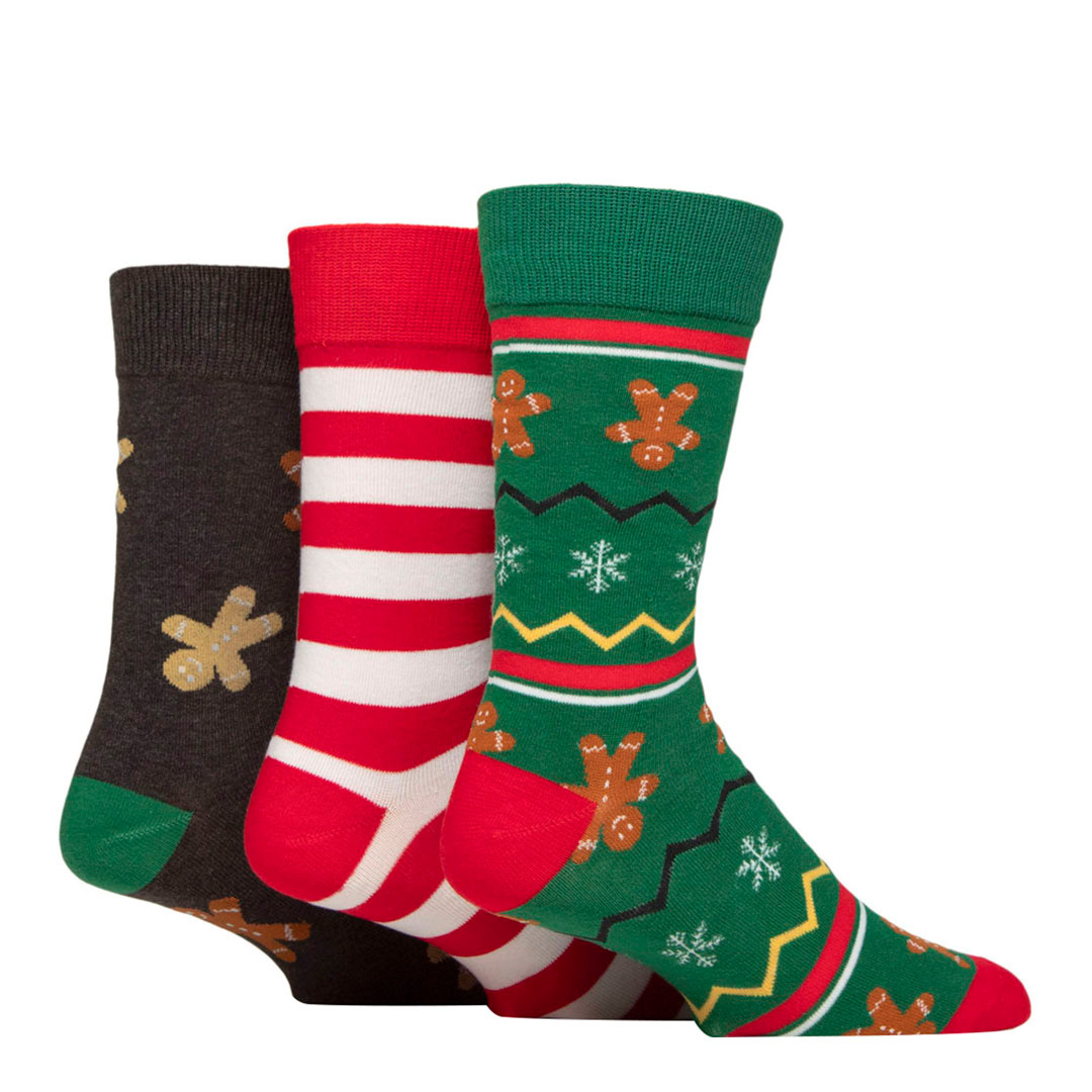 Multi 3pk Christmas Sock Gift Box