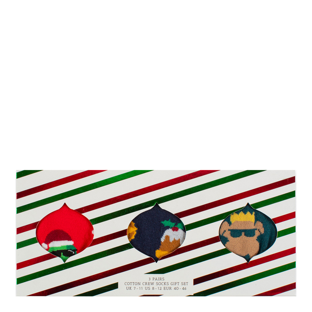 Multi 3 Pack Mens Seasonal Sock Gift Box