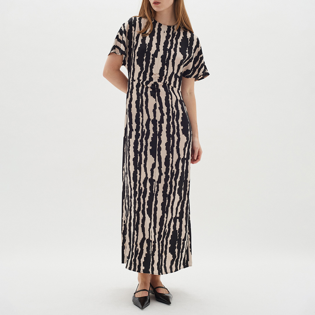 Cream Stripe Xeenia Dress