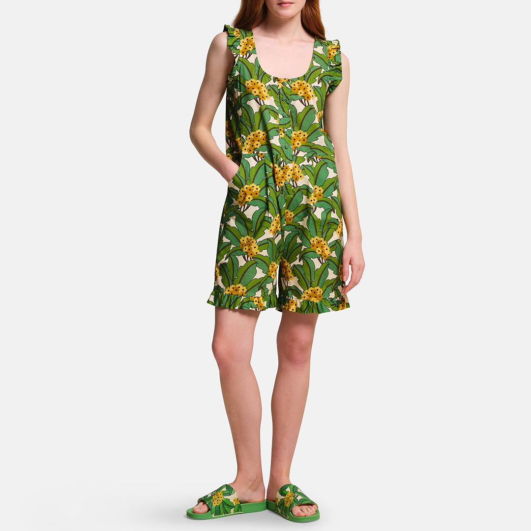 Green Orla Kiely Cotton Playsuit