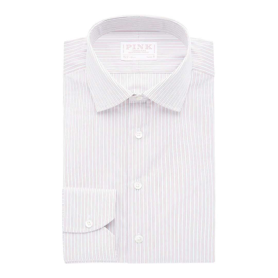 Blue Fine City Stripe Tailored Fit Cotton Shirt