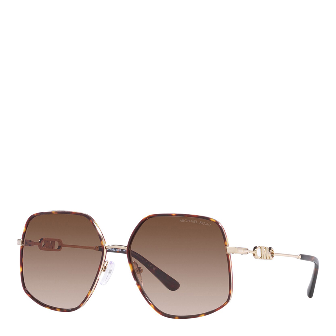 Michael Kors Women's  Light Gold Dark Tortoise Empire Butterfly Sunglasses in Size 16, BrandAlley