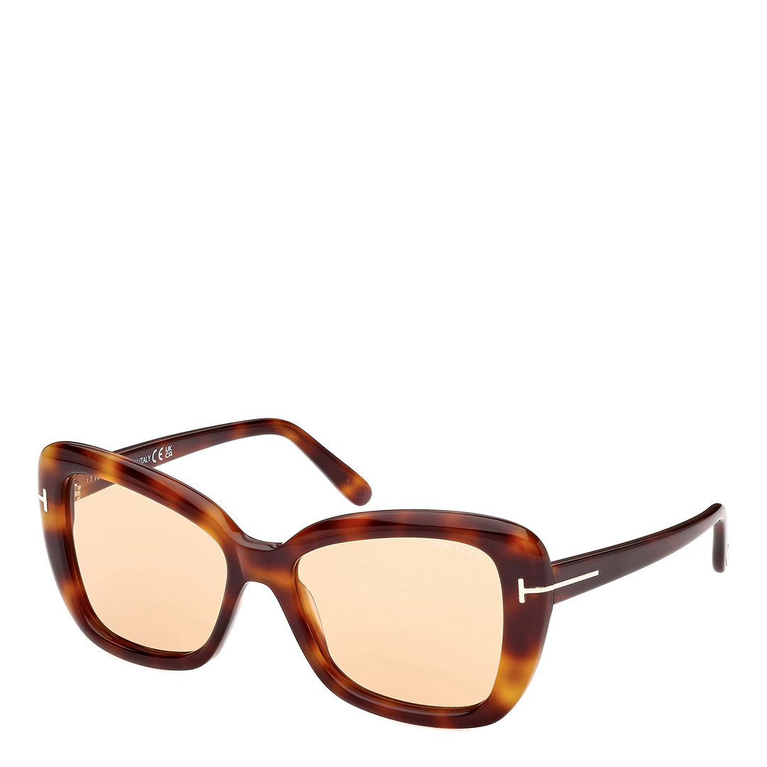Tom Ford Women's  Blonde Havana/Brown Maeve  Sunglasses 55mm in Size 17, BrandAlley