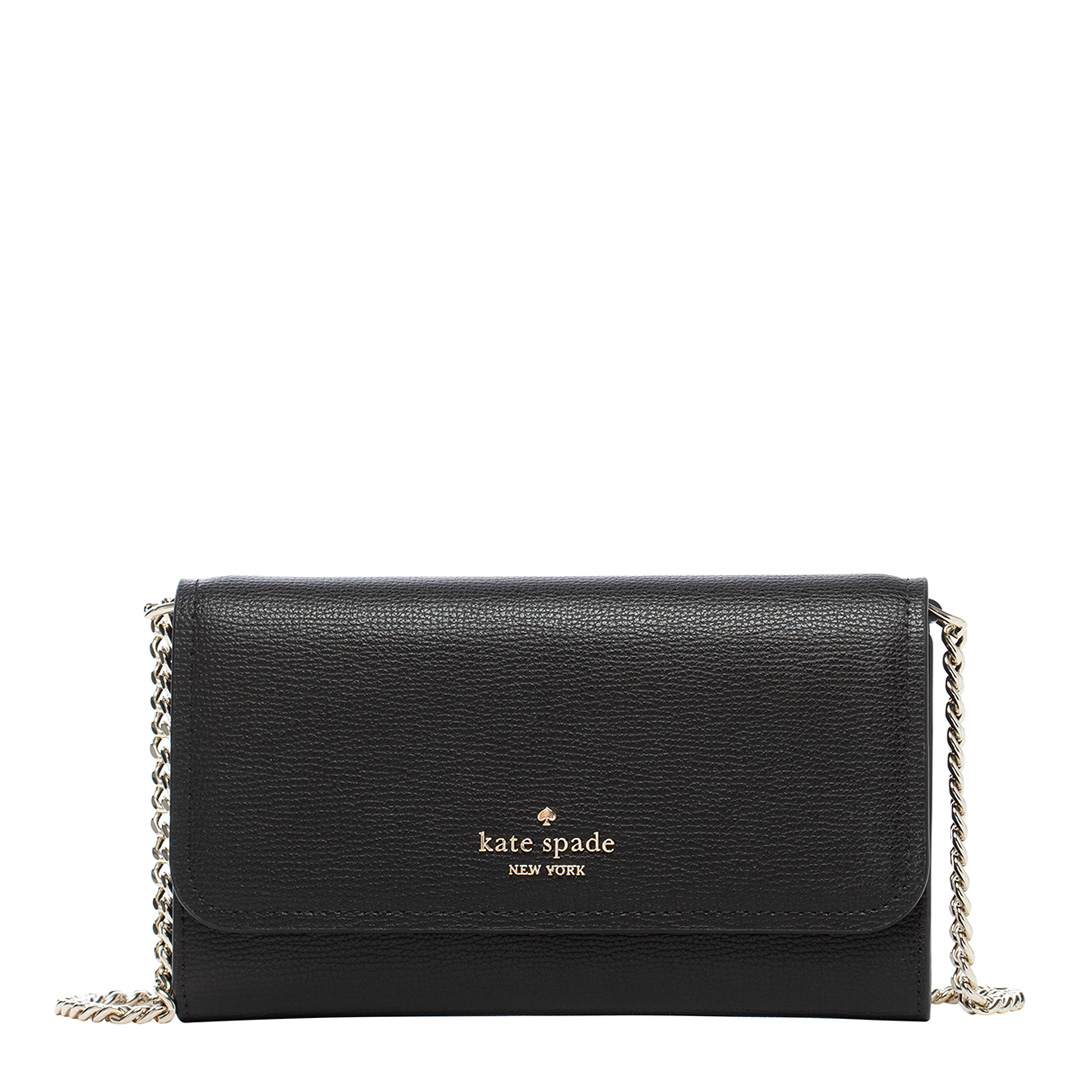 darcy refined grain leather chain wallet crossbody