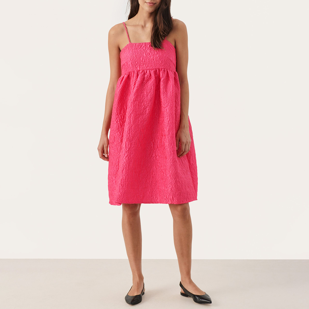 Pink Delanie Midi Dress