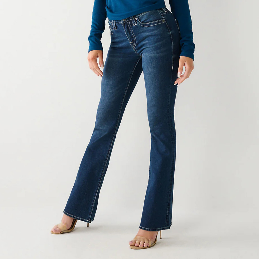 Dark Blue Becca Crystal Bootcut Jeans