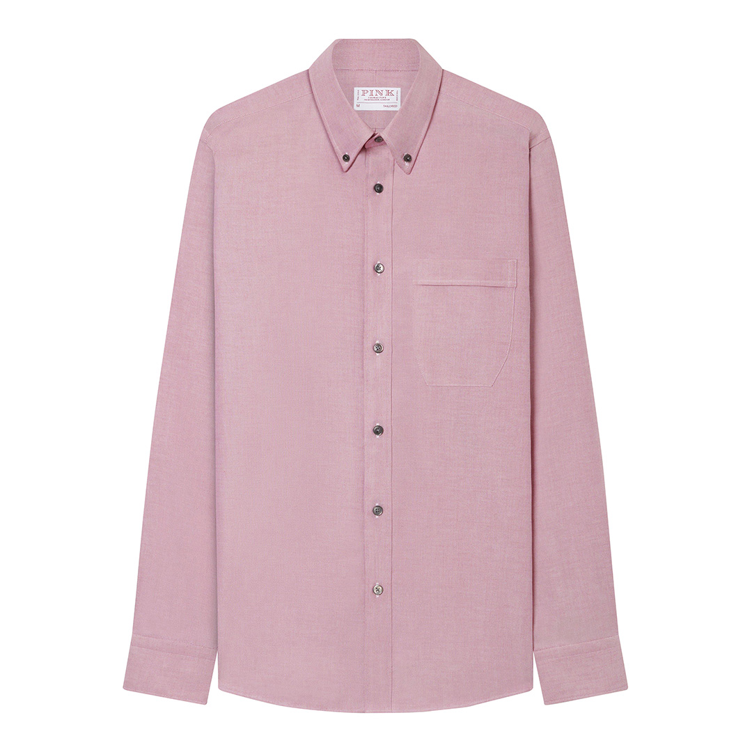 Pink Tailored Fit Cotton Oxford Shirt