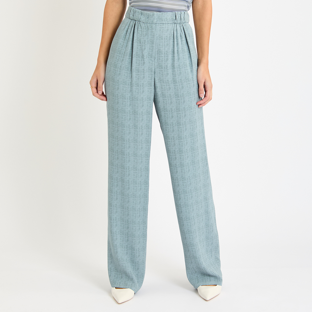 Blue Wide Leg Trousers