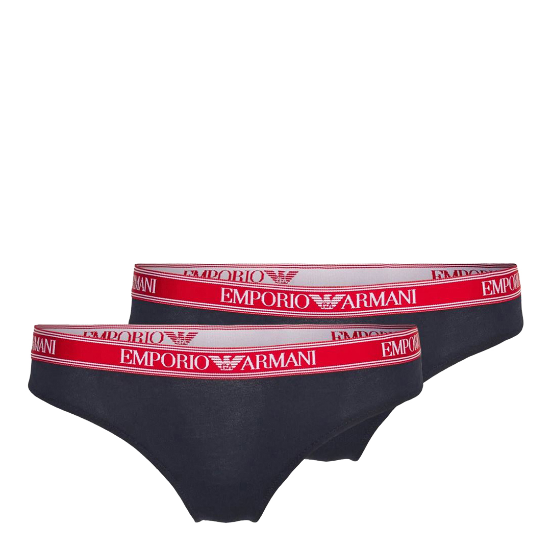 Navy 2-Pack Cotton Blend Briefs - Emporio Armani - Modalova