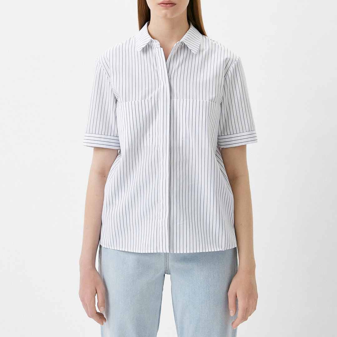 White Stripe Cotton Shirt