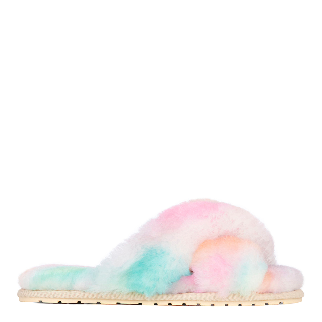 Multi Mayberry Tie Dye Sheepskin Slippers