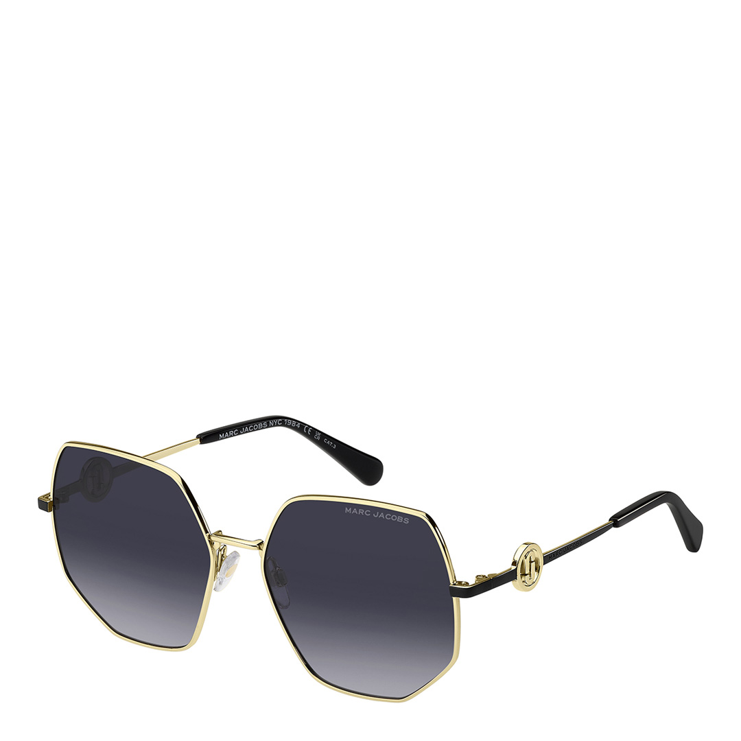 Blue Gold Butterfly Geometrical Sunglasses 59mm