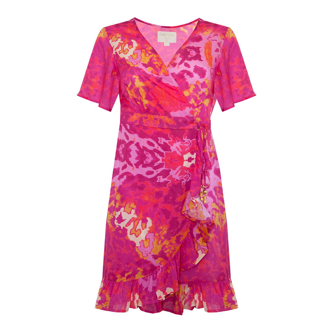 Ultimate Review: Exotic Pink Mini Ruffle Wrap Dress for Effortless Style