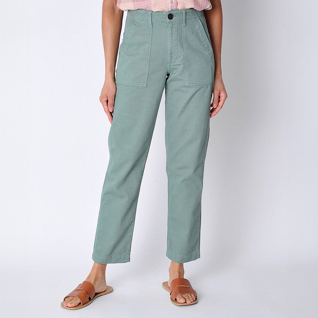 Green Cambourne Chino Cotton Trousers