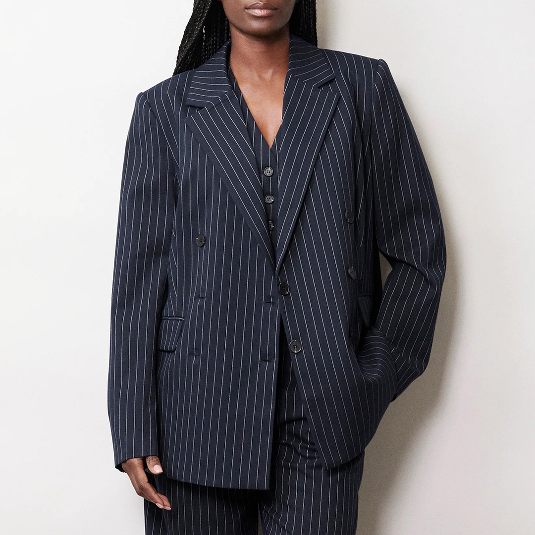 Albaray Women's  Navy Pinstripe Blazer in Size 10, BrandAlley