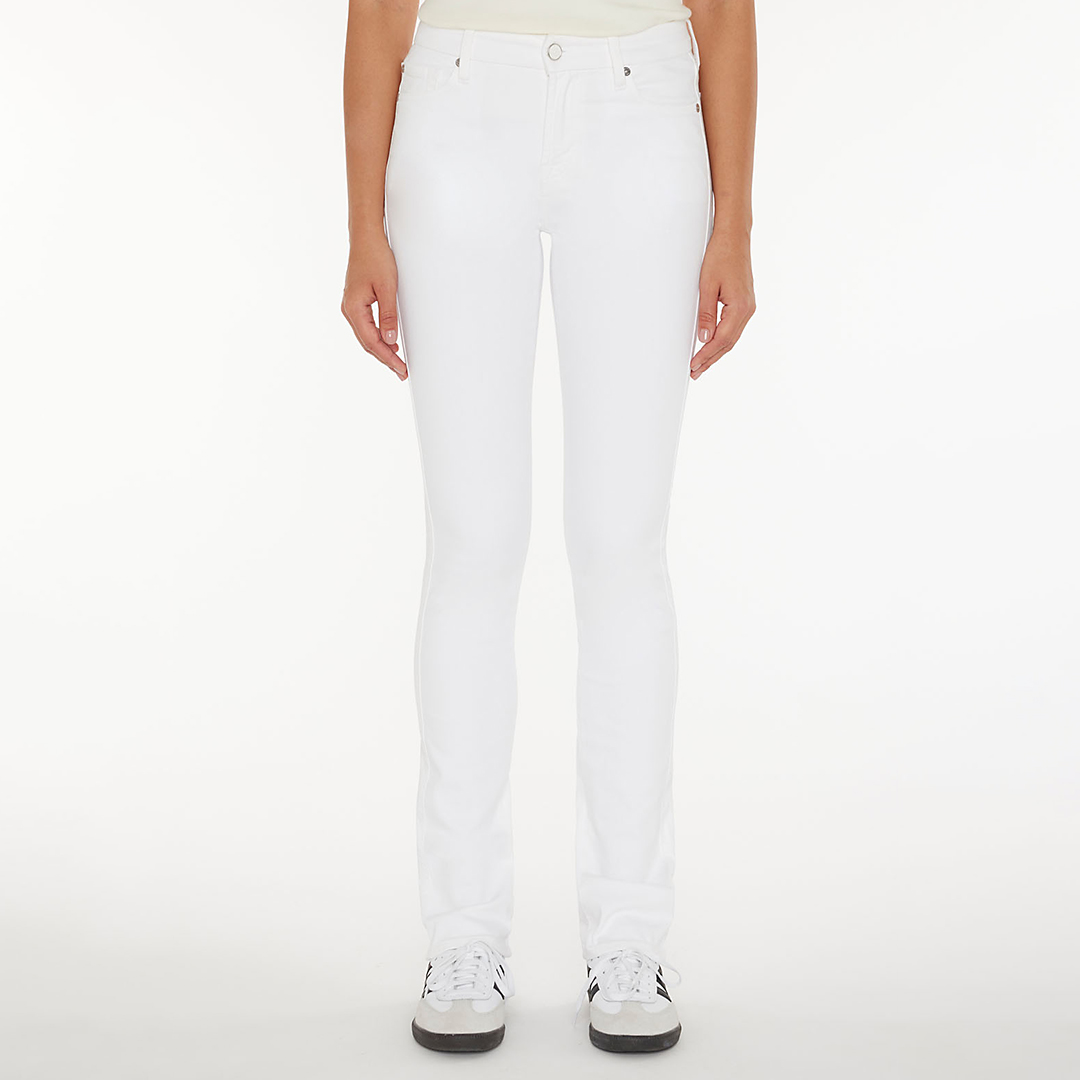 White Kimmie Straight Stretch Jeans
