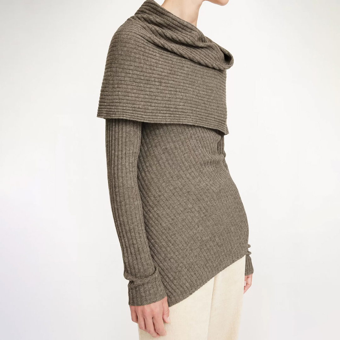 Grey Wool Blend Janeli Top