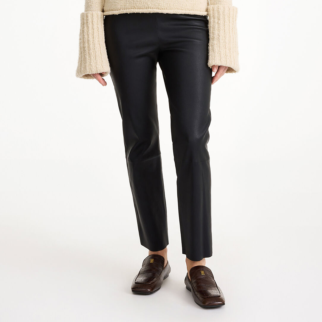 Black Leather Florentina Trouser