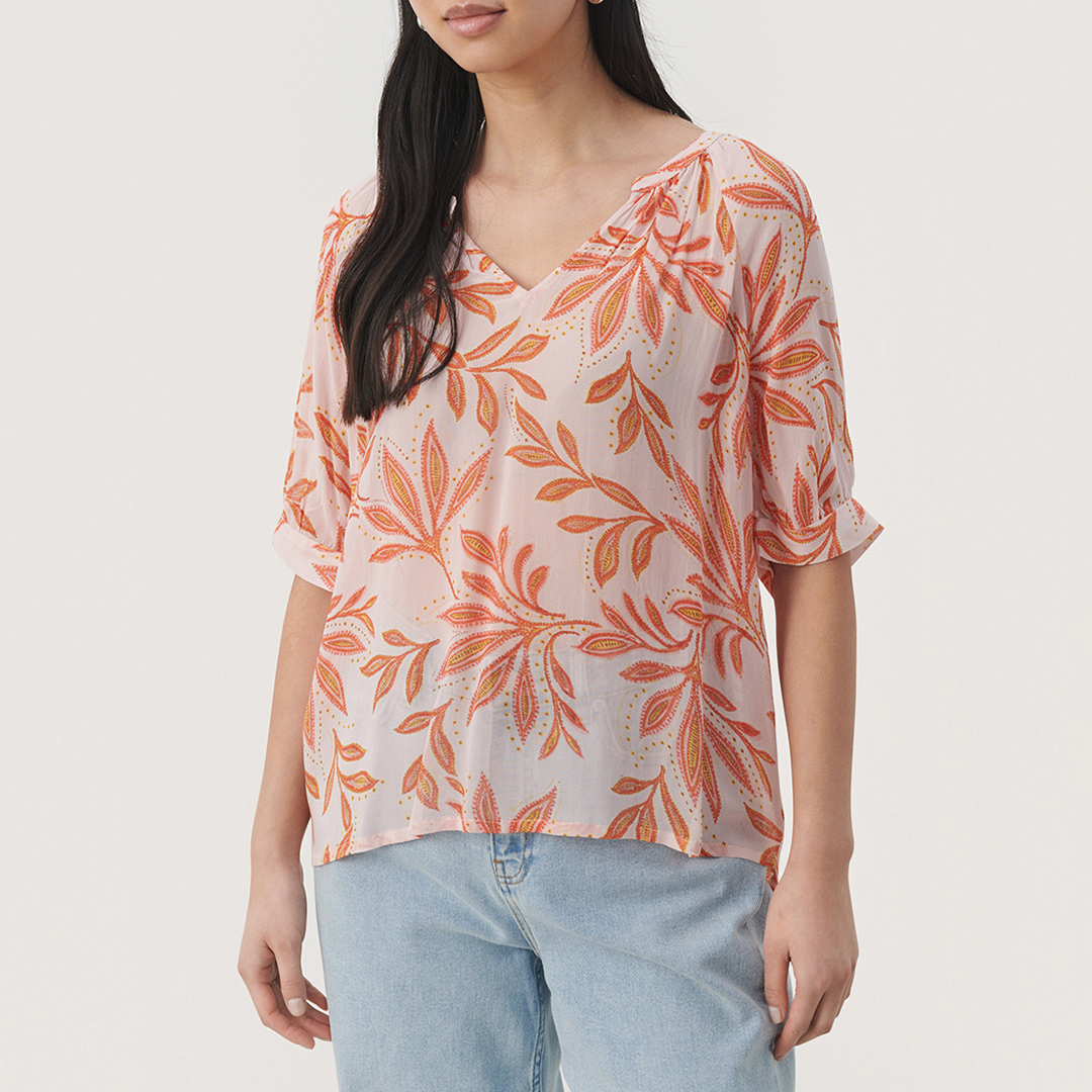 Pink Multi Floral Popsy Blouse