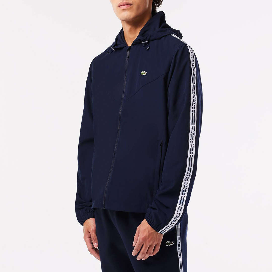 Navy Side Logo Zip Jacket - Lacoste - Modalova