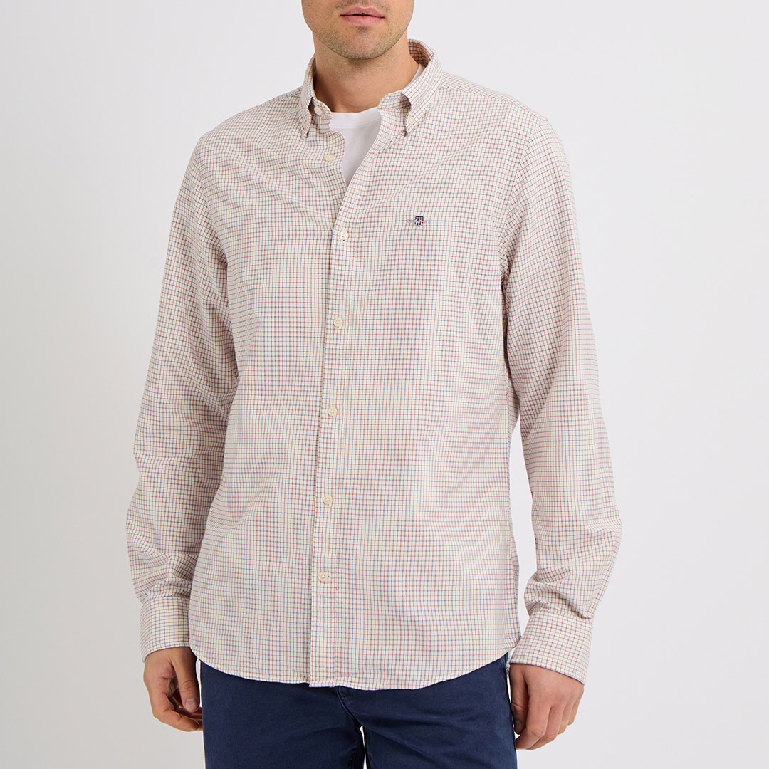Multi Tattersall Oxford Embroidered Shirt