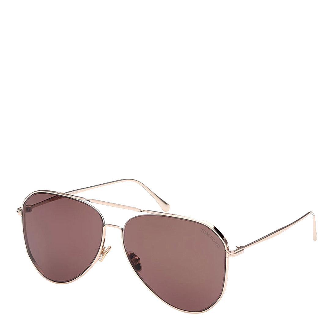 Gold Unisex Tom Ford Sunglasses 60mm