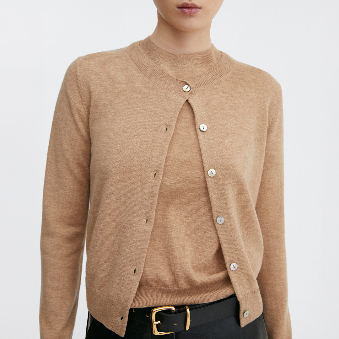 Brown Wool Cardigan
