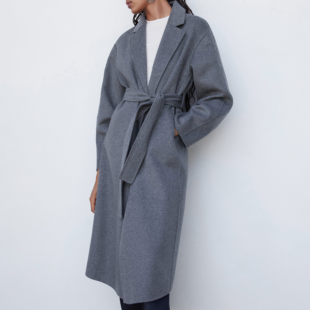 Belted Handmade Wool Blend Coat - Mango - Modalova
