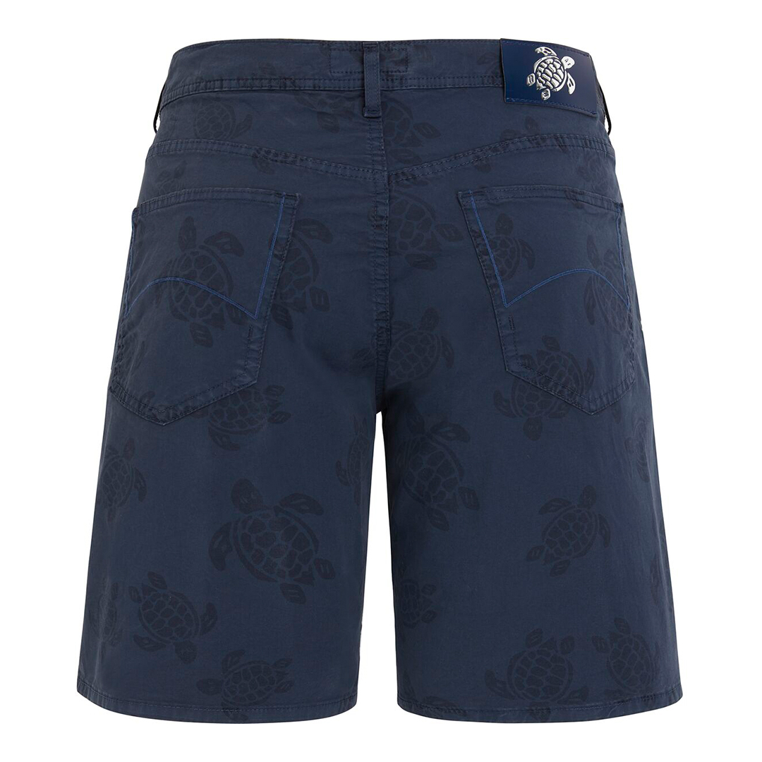 Navy Garonne Bermuda Shorts
