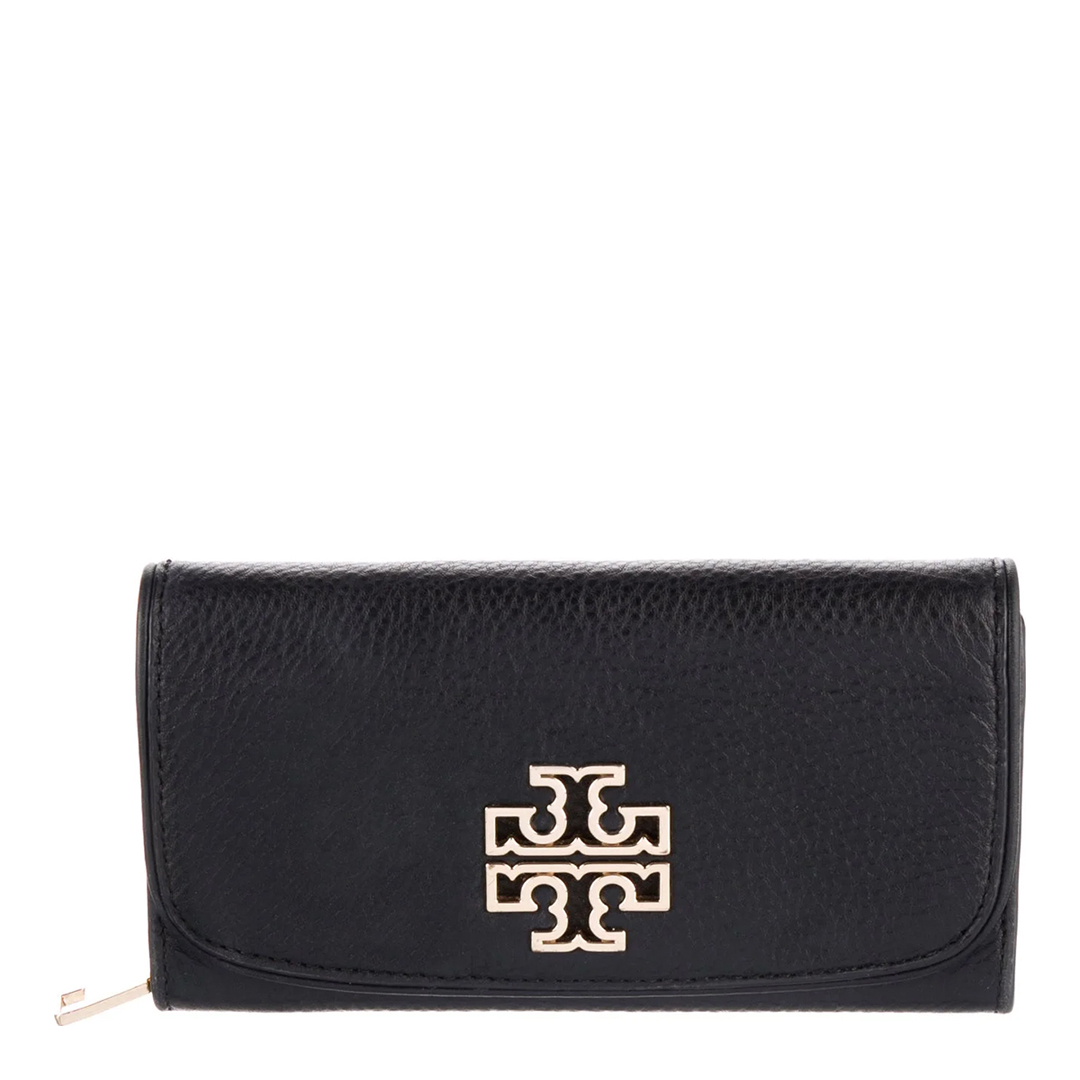 Tory Burch Black Britten Envelope Wallet