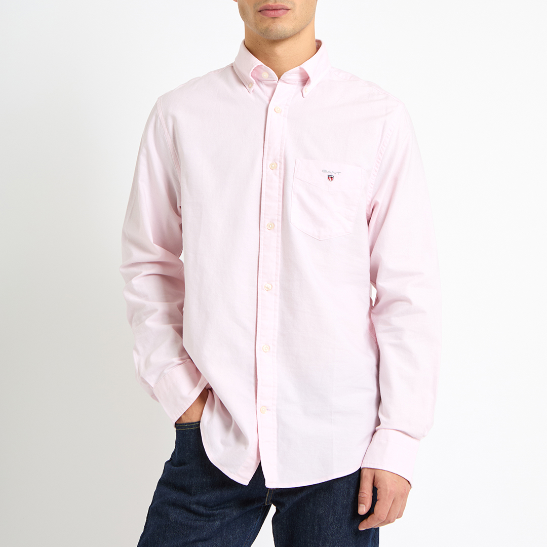 Pink Regular Fit Oxford Cotton Shirt