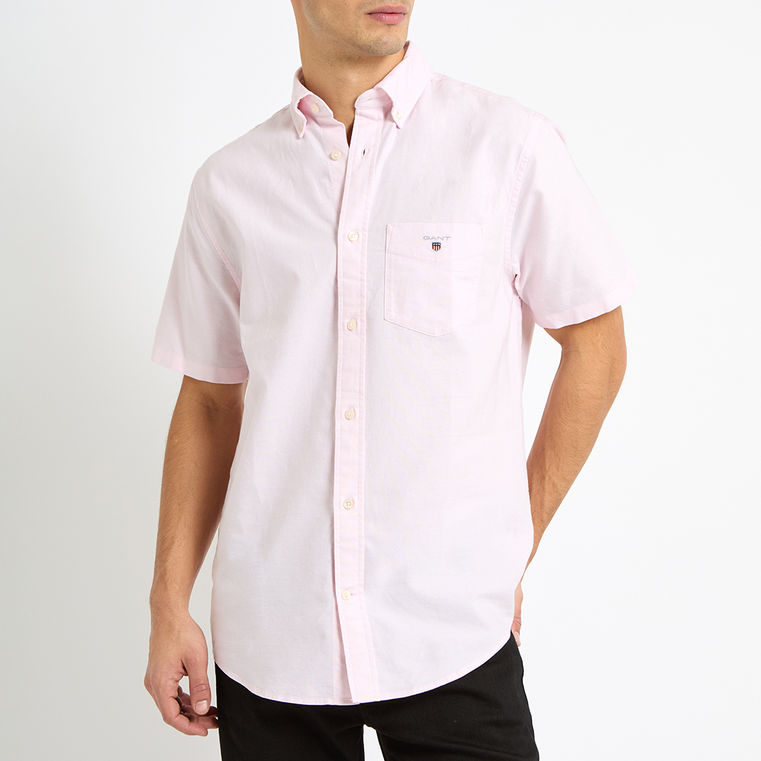 Pink Regular Oxford Short Sleeve Shirt