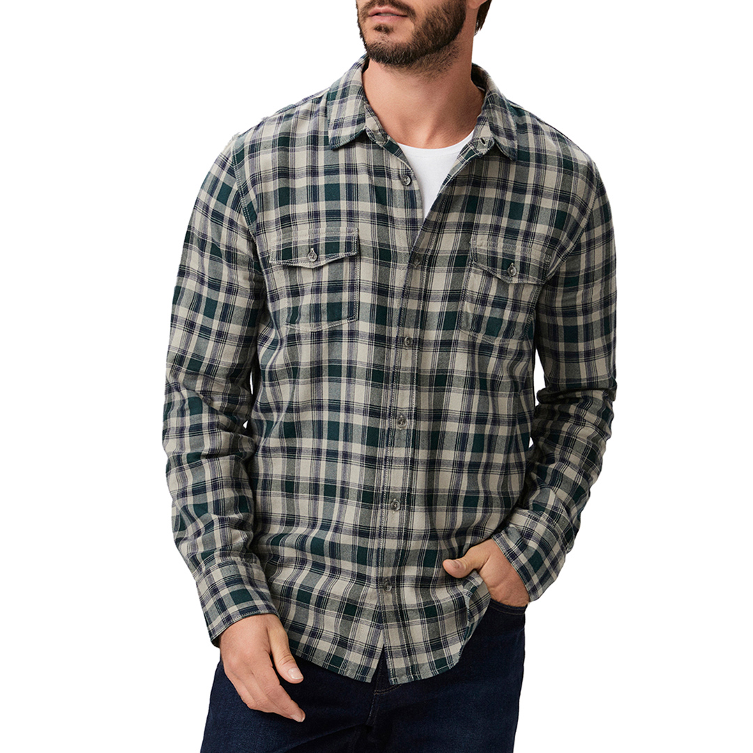 Blue/Grey Everett Check Shirt