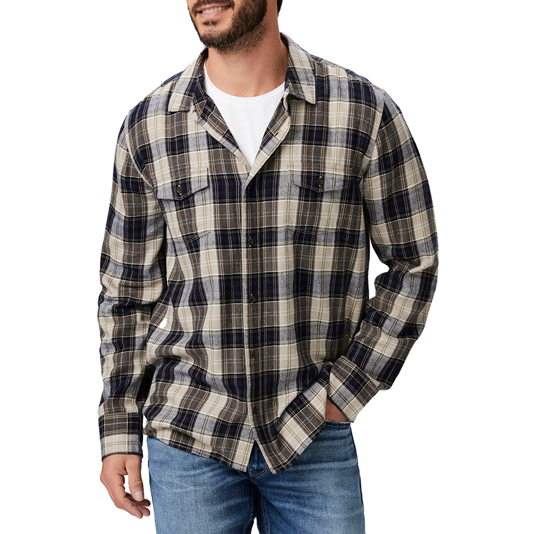 Black Everett Check Shirt