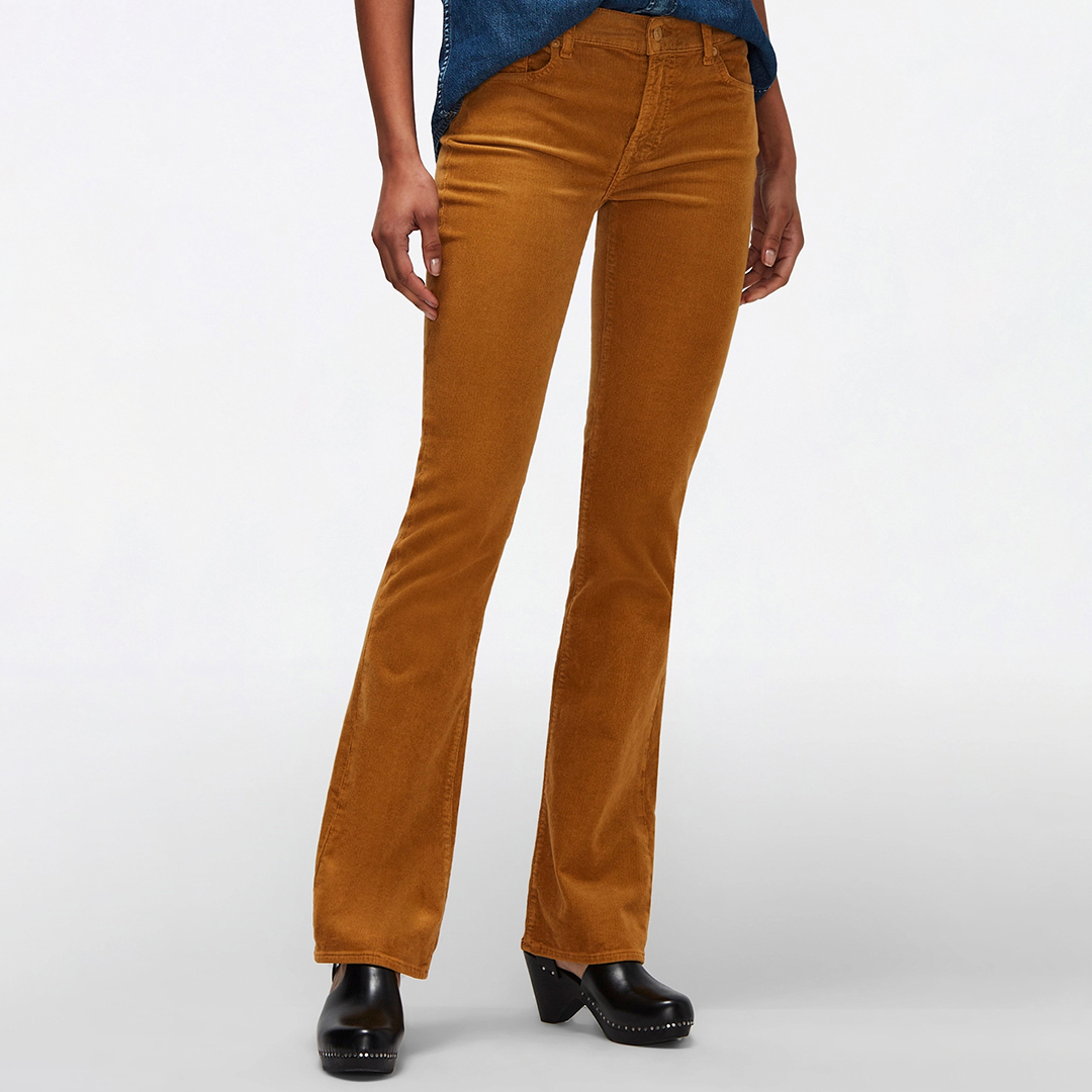 Rust Bootcut Cord Stretch Jeans