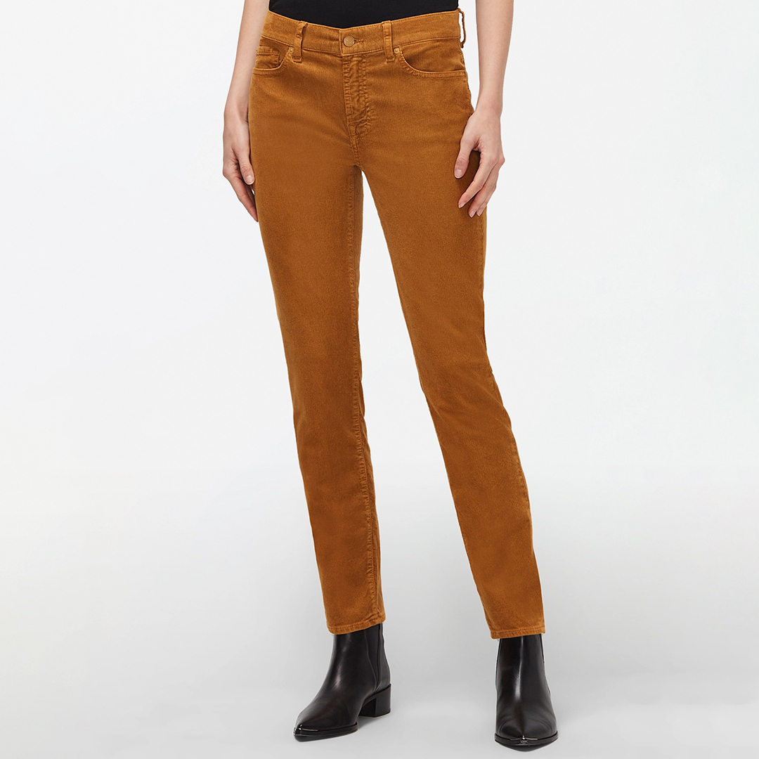 Rust Roxanne Cord Slim Stretch Jeans