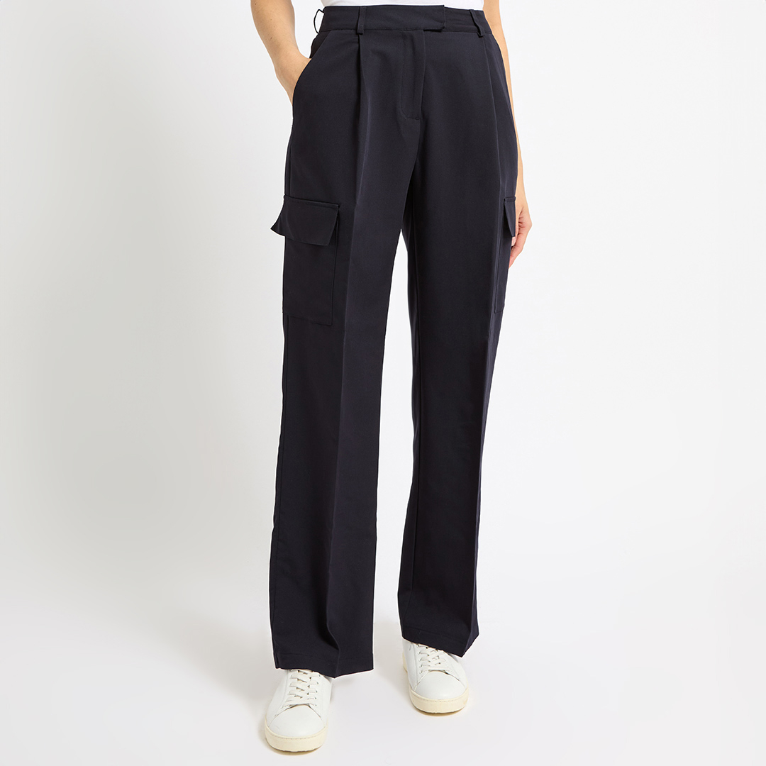 Navy Comfort Fit Cargo Pants