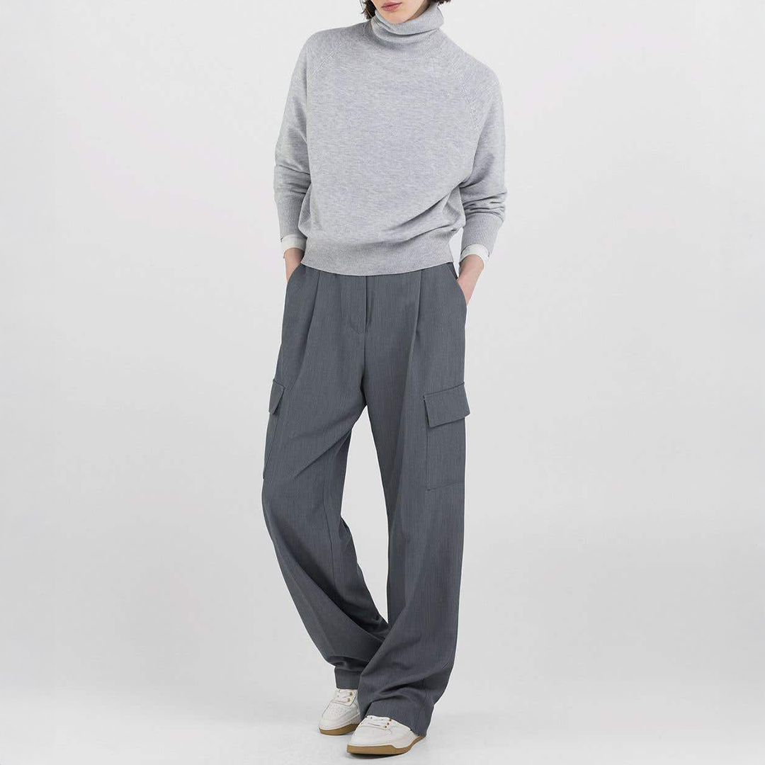 Grey Comfort Fit Cargo Pants