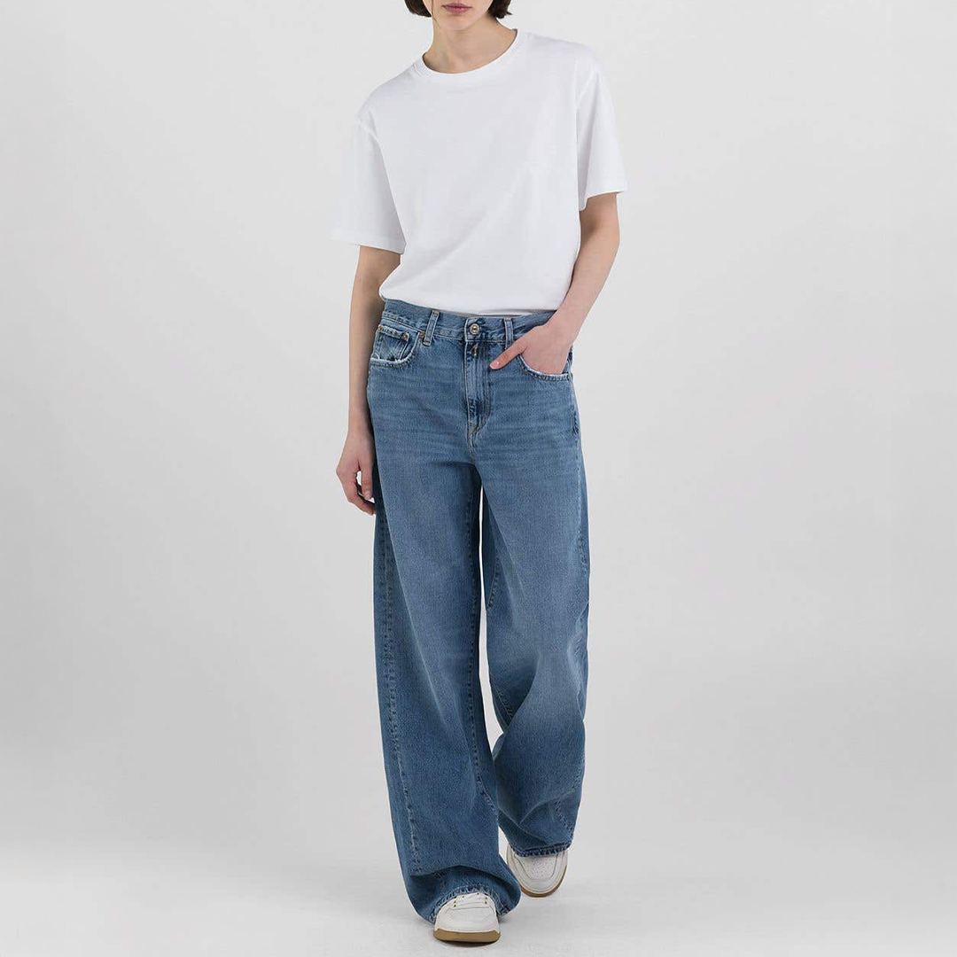 Blue Amelye Wide Stretch Jeans