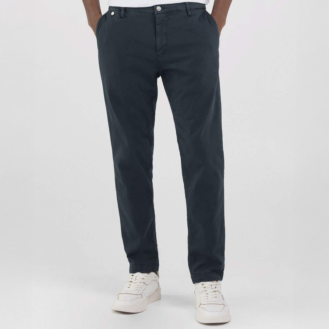 Replay Navy Benni Hyperflex Chinos - Size 36 32