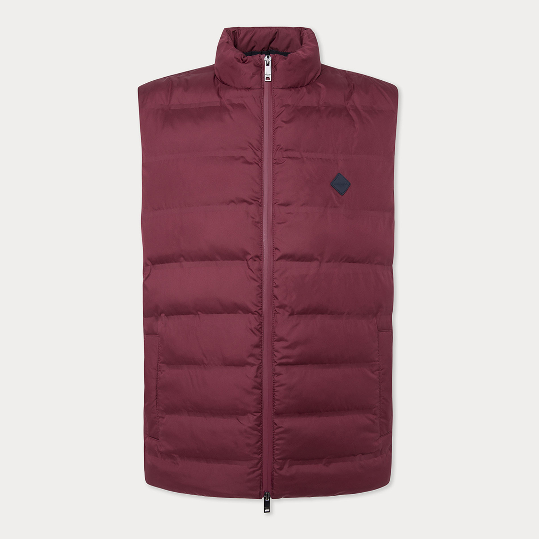 Red High Neck Lightweight Gilet Red High Neck Lightweight Gilet