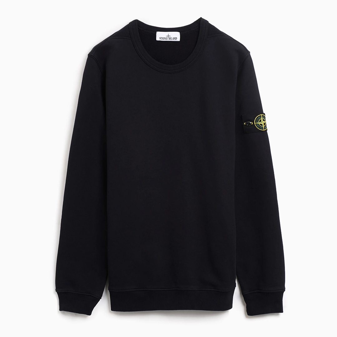 Navy Crew Neck Organic Cotton Sweatshirt