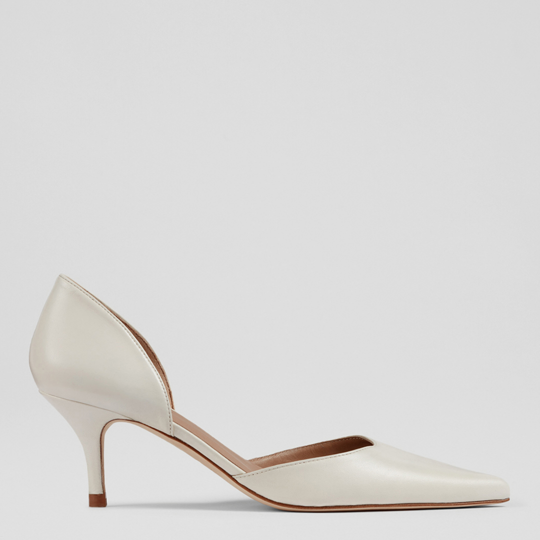 Cream Harley Nappa Leather Open Courts