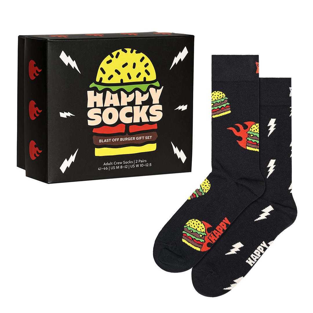 Multi 2 Pack Blast Off Burger Socks Gift Set