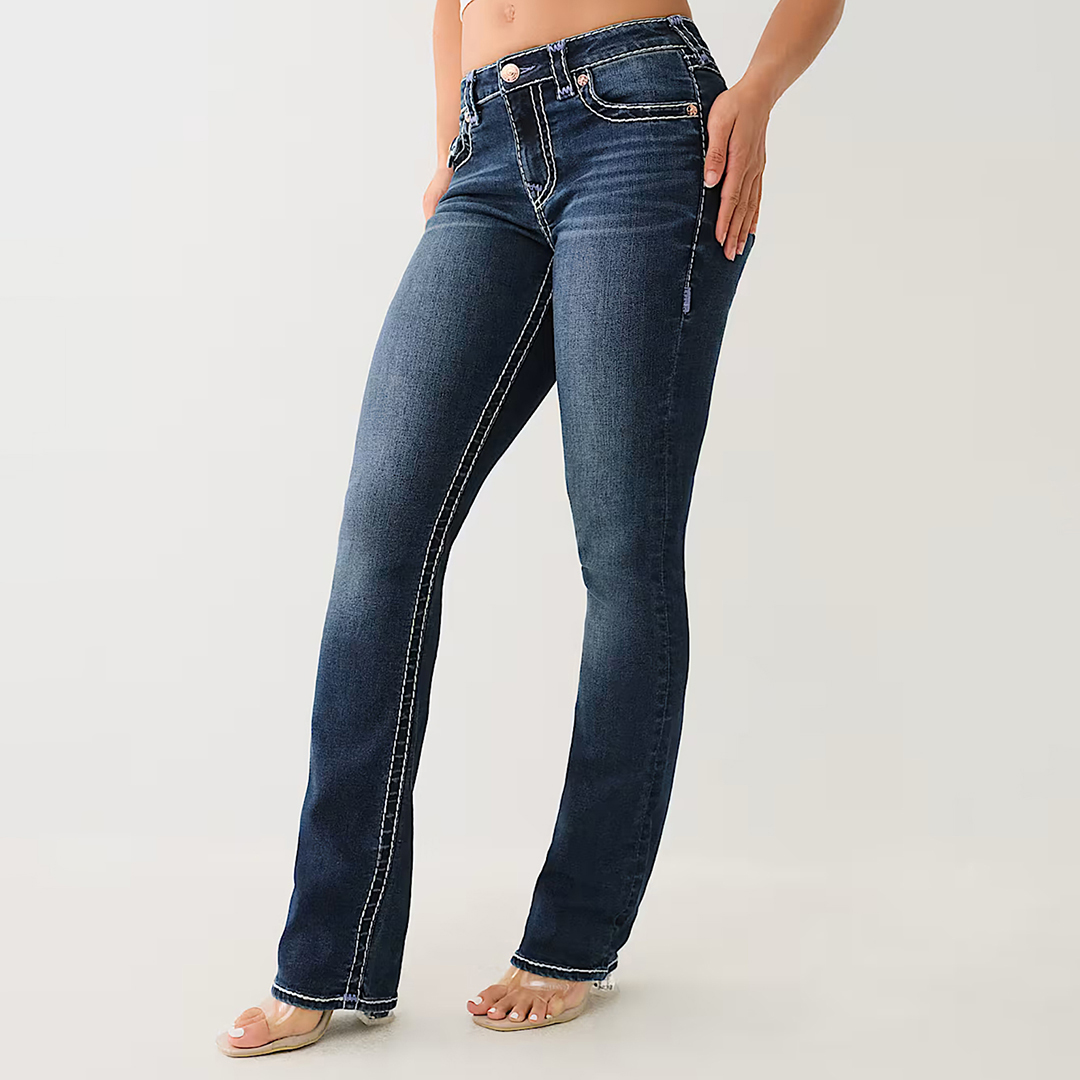 Dark Blue Billie Straight Leg Stretch Jeans