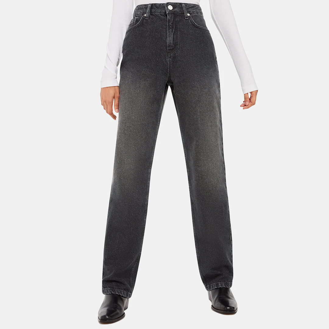 Black Straight Leg Full Length Jeans