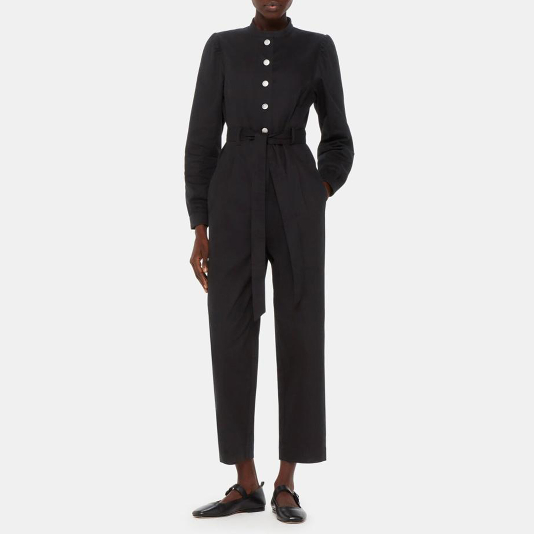 WHISTLES Women's   Black Andrea Cotton Jumpsuit in Size 18, BrandAlley