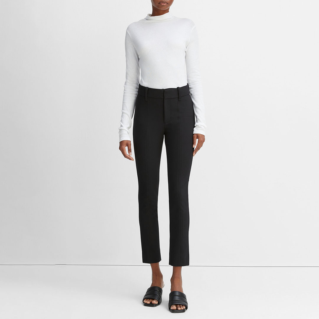 Black High Waist Cigarette Pant