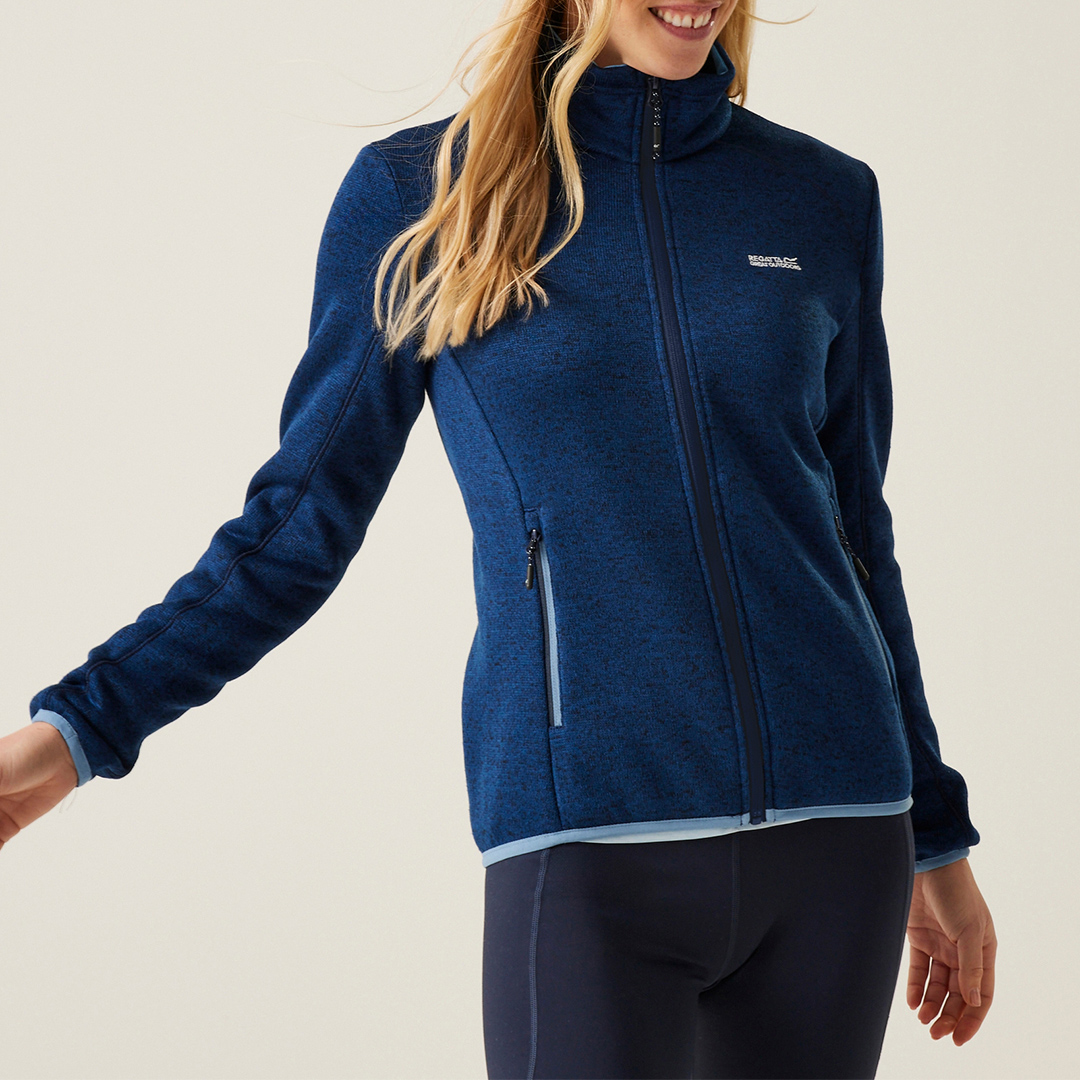 Regatta Womens Navy Marl Newhill Full Zip Fleece - Hoodies & Sweatshirts - BrandAlley