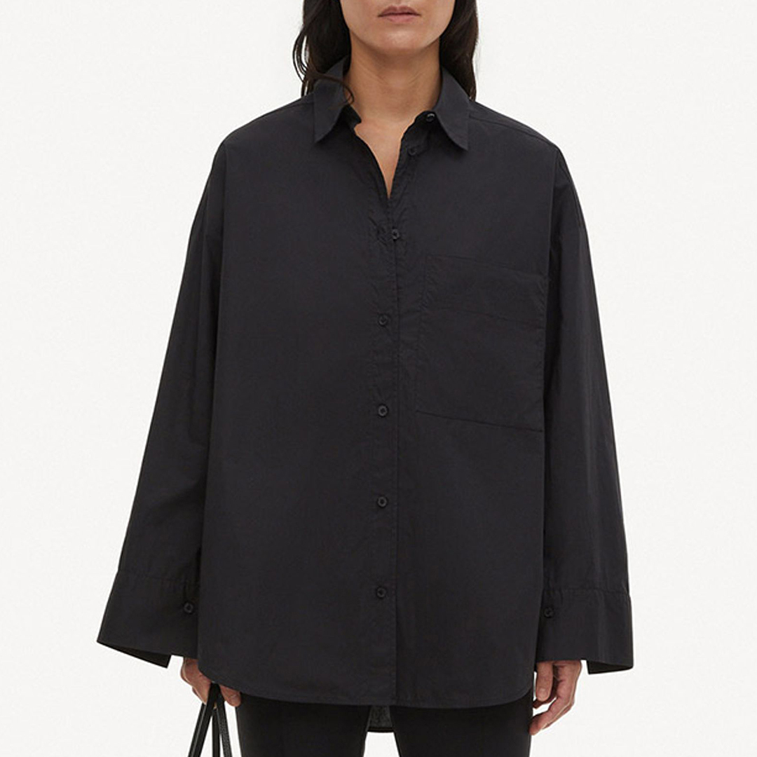 Black Derris Cotton Shirt